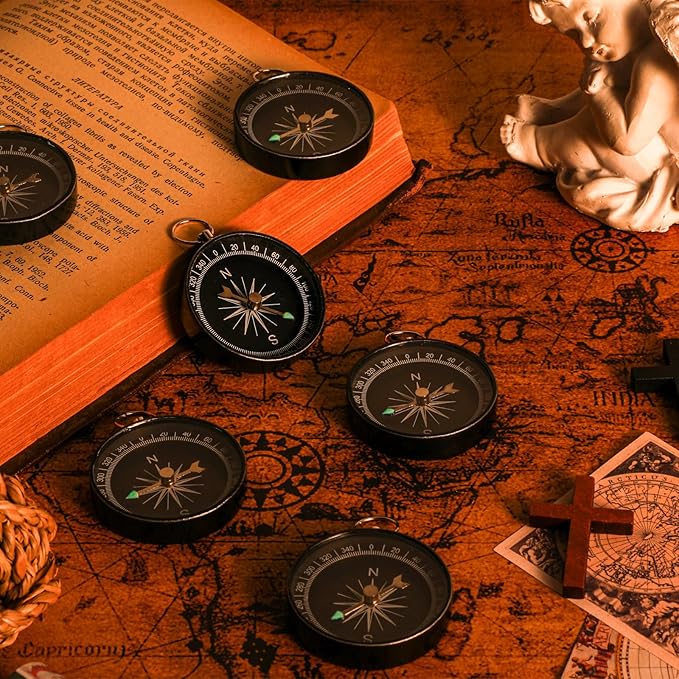 Fumete Christian Gift Compasses Hiking Scripture Religious Bible Vintage Church Sunday School Gift for Student Teacher