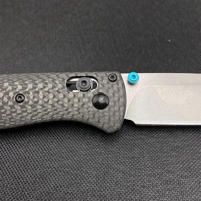 HUAAO EDC Bugout Knife, Axis Lock Knife with 8Cr13MoV Blade, Carbon Fiber Handle, Folding Pocket Knife with Belt Clip for Camping