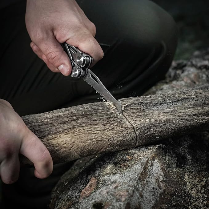 M-Tac 11-in-1 Multitool Pliers - Stainless Steel Utility Screwdriver Multi Tool in Nelon Belt Sheath for EDC Outdoor Camping, Fishing, Survival, Hiking (Silver #3)