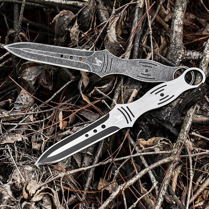CIMA A595 Full Tang Fixed Blade Outdoor Survival Tactical Knife, Diving Knife (Silver)