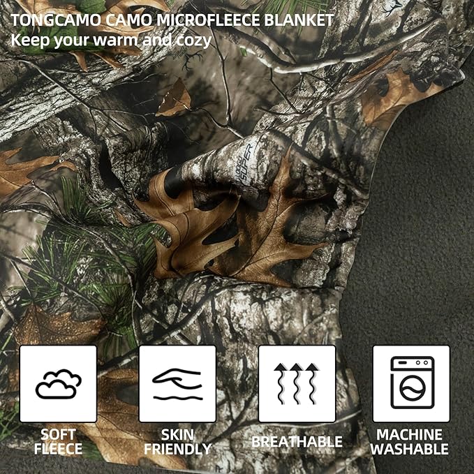 Camo Throw Blanket for Couch Sofa Soft Cozy Blankets Fleece Warm Lightweight Bedding Blanket for Living Room Travel
