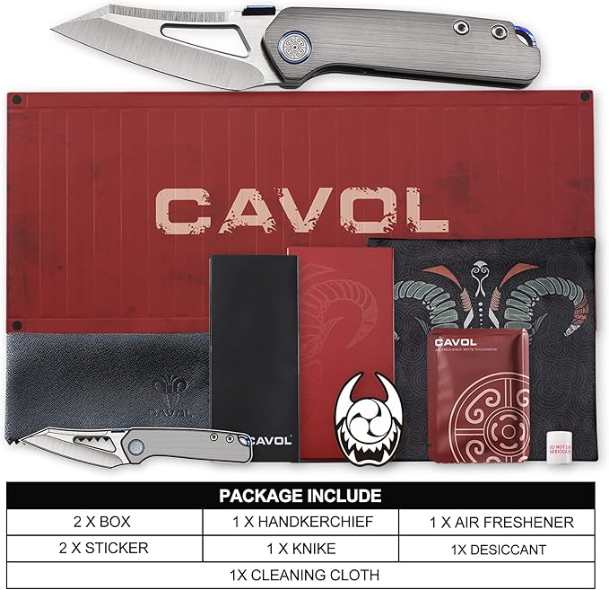 Knife Denka-C02 Thumb Stud Knife,2.6" M390 Pocket Knife Satin,3.35" Titanium Handle Folding Knife with Liner Lock,2.48oz Indoor Outdoor EDC Knife(Grey)