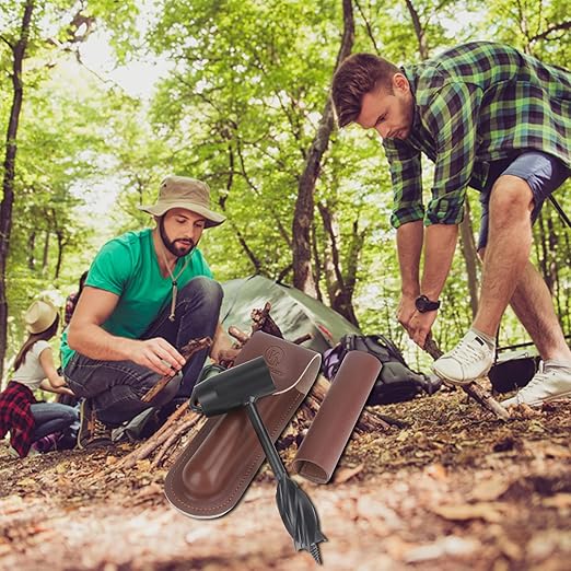 Kosibate Hand Auger Wrench, Bushcraft Survival Multi-Tool, Scotch Eye Wood Drill & Peg Hole Maker for Camping, Bushcrafting & Outdoor Backpacking