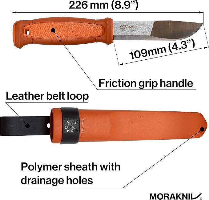 Morakniv Kansbol Fixed Blade Knife with Sandvik Stainless Steel Blade