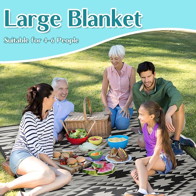 Boho Picnic Blanket Waterproof Foldable Extra Large Picnic Mat Beach Blanket 60"x80" for Camping Beach Hiking Patio Party Outdoor Decor Gifts