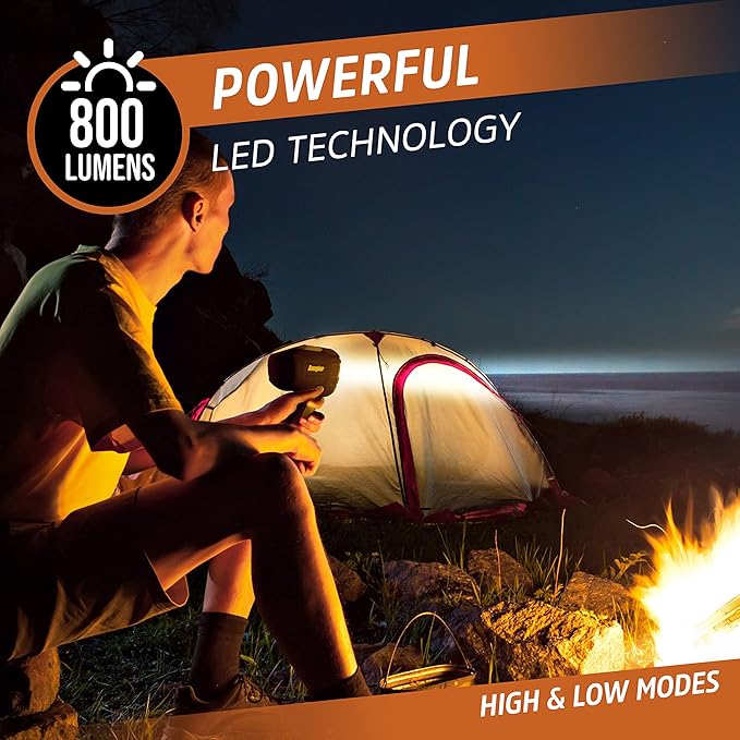 Energizer LED Spotlight, Ultra Rugged Spotlight Flashlight, IPX4 Water Resistant, Batteries Included