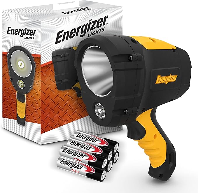 Energizer LED Spotlight, Ultra Rugged Spotlight Flashlight, IPX4 Water Resistant, Batteries Included