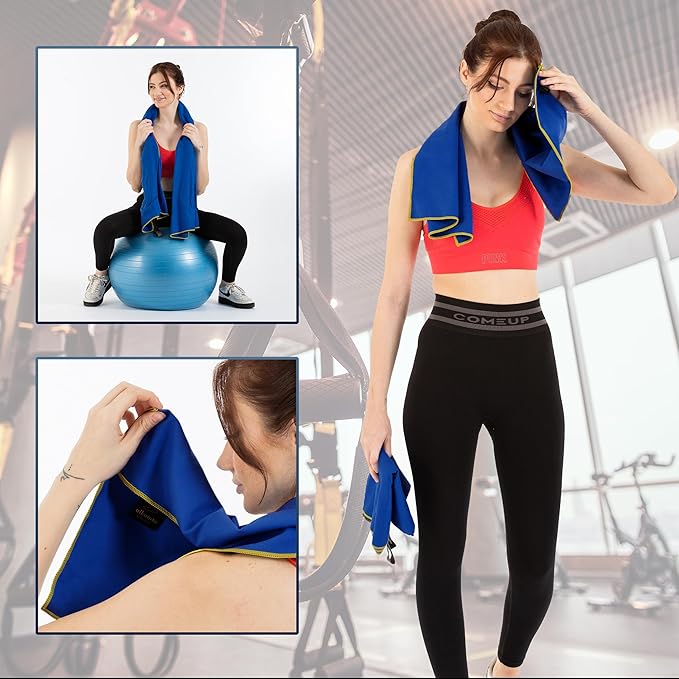 Microfiber Gym & Travel Towel Set of 2 Size in 1 Pack (XL + S) - Camping Towel - Sports & Beach & Yoga Towel- Quick Dry Towel - Super Absorbent