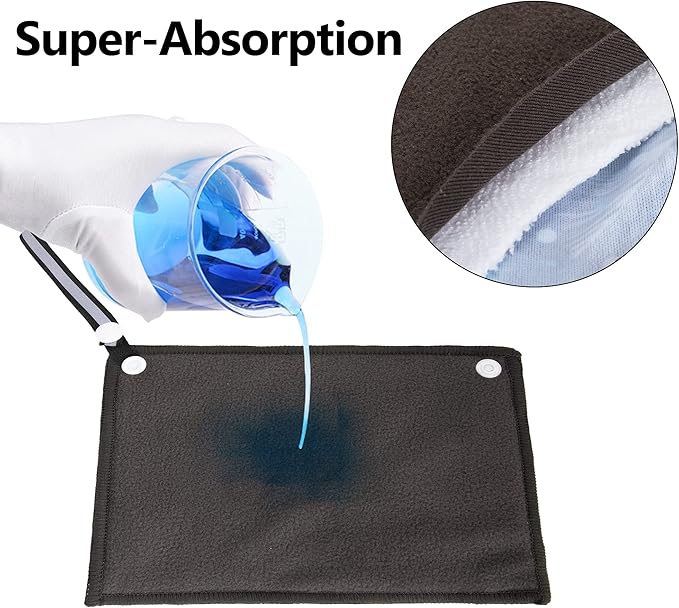 Teamoy 3Pcs Pee Cloth with Storage Bag, Reusable Pee Rag Hygienic Female Urination Solution for Camping, Hiking, Travel