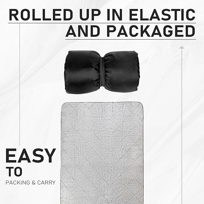 Solaris Stadium Outdoor Blanket, 60” x 80” Super Warm Soft Water-Resistant Camping Picnic Blanket for Outdoor Sport, Packable Windproof Emergency Blanket for Car Couch, Outdoor Ideal Gift