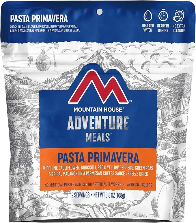 Mountain House Pasta Primavera | Freeze Dried Backpacking & Camping Food | 2 Servings
