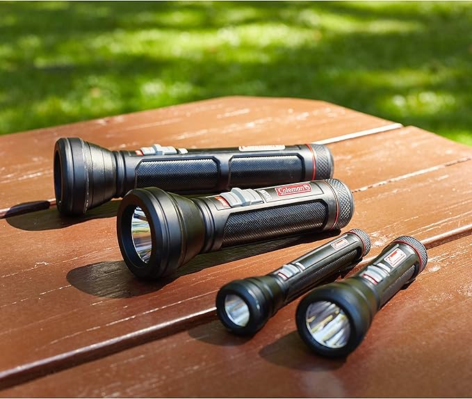Coleman LED Flashlight with BatteryGuard Technology, Strong & Lightweight Water-Resistant Flashlight with Extra Drop Protection, Up to 25% More Battery Life than Traditional Flashlights