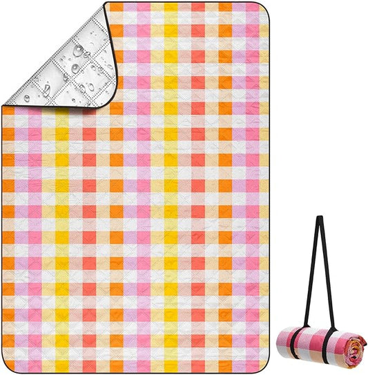 ICOSY Large Picnic Outdoor Blankets, 78" x 59" Beach Camping Blanket Waterproof Sandproof Picnic Camping Mat Camping Gear Essentials