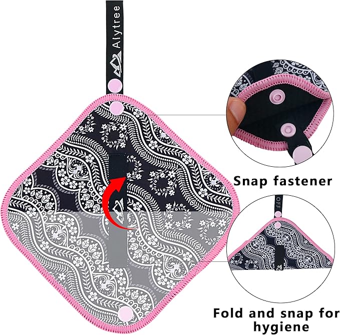 2PCS Pee Cloth Silver Infused for Women Hiking, Pee Rag for Female Peeing Outdoor,Camping Reusable Toilet Paper,Hygienic Urination Solution for Travel