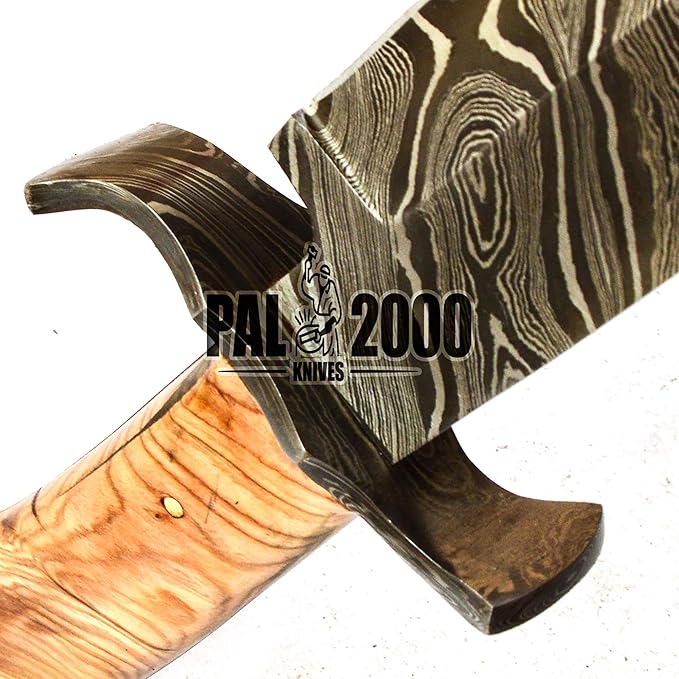 Snmm-9788 - Custom Handmade Damascus Steel Knife - Solid Wood Handle