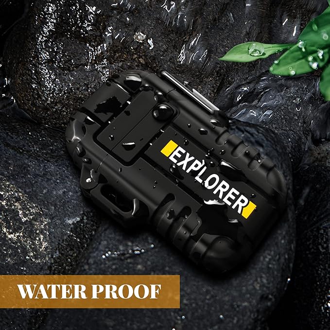 Torch Lighter, Double Jet Flame, Waterproof, Windproof, Refillable Butane Gas Lighters for Survival, Camping, Hiking, Grill