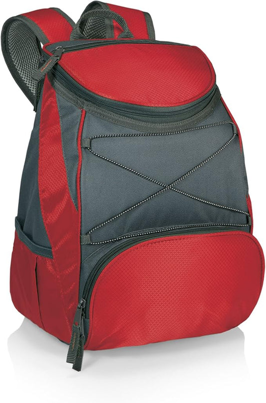 ONIVA - a Picnic Time brand PTX Backpack Cooler, Soft Cooler Backpack, Insulated Lunch Bag, (Red with Gray Accents)