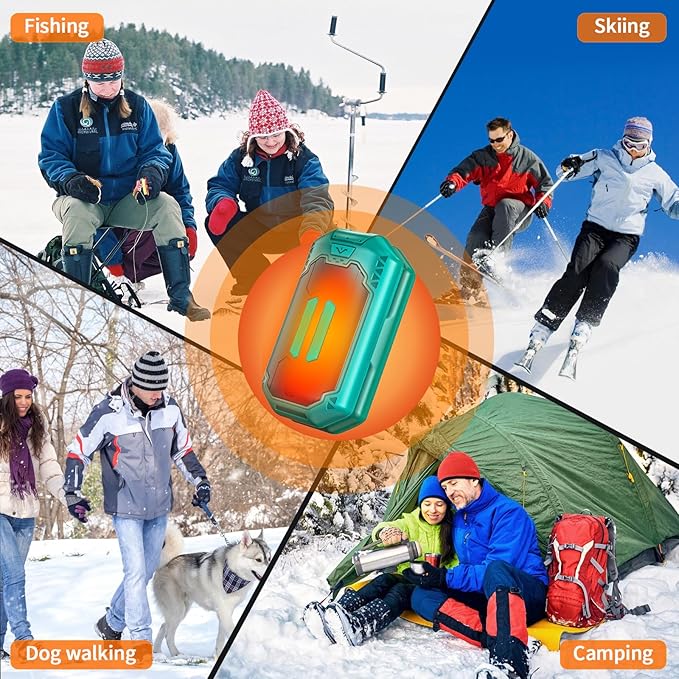 AI Hand Warmers Rechargeable 2 Pack, 6000mAh Electric Hand Warmers with 3 Heat Settings 20Hrs Long Lasting Portable Pocket Heater for Outdoor Camping, Hunting, Golf, Winter Gifts