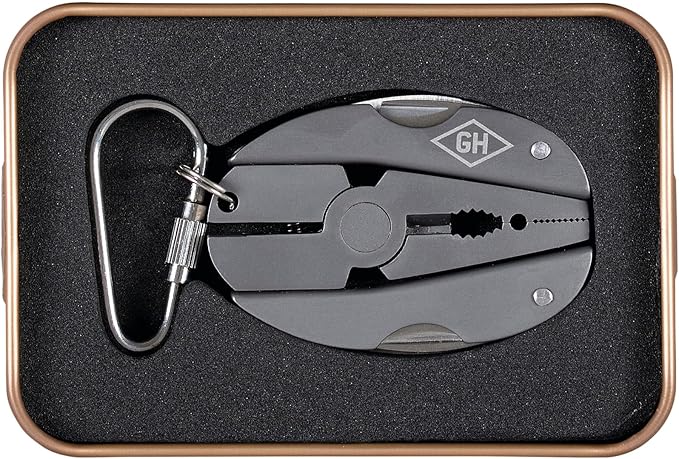 Gentlemen's Hardware - 5-in-1 Titanium Pocket Pliers Multi-Tool, Great for Camping & Hiking, Versatile, Compact & Convenient