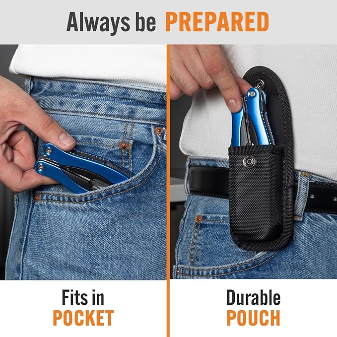 Multi Tool Pocket Knife Set 15 in 1 - The Ultimate Father's Day Gift! Perfect Multitool for Men, Dad, Boyfriend, Scout - Practical, Versatile Multi-tool for Fathers Day, Birthdays and Graduations