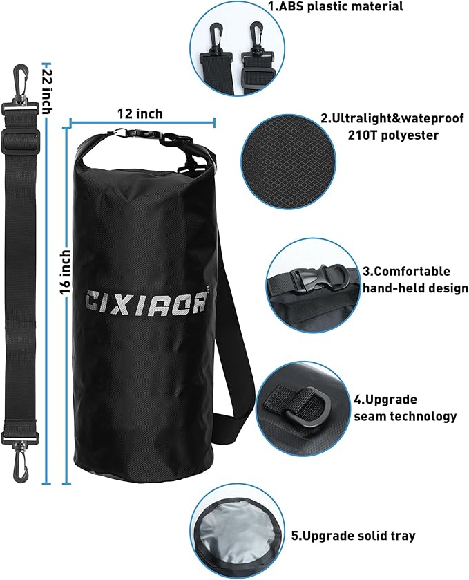 Bear Food Bag Hanging System, Easy to Throw Ultralight Bear Bag Kit for Camping with a 10L Waterproof Bear Bag Backpacking, Survival Utility Rope, Carabiner, sock and Instructions