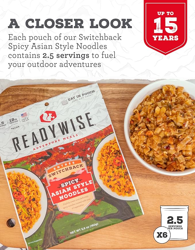 ReadyWise Switchback Spicy Asian Style Noodles (6 Pack)