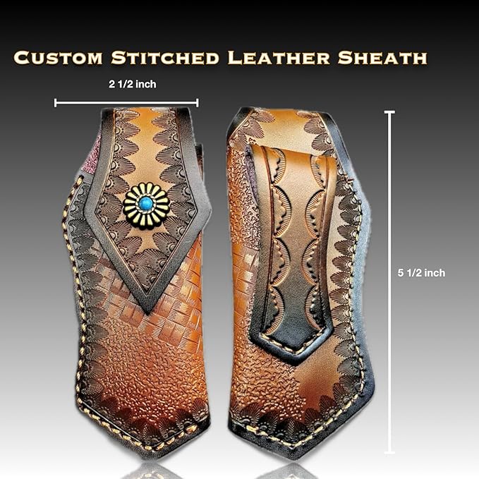 TACTICAL GEARZ EDC Damascus Pocket Folding Knife! Solid Titanium Handle! 67 Multi-Layered VG10 Damascus Steel Blade! (Volan XT Beast Bundle)