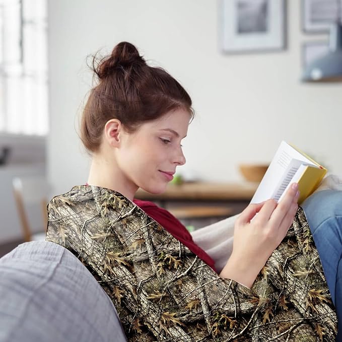 Camo Throw Blanket for Couch Sofa Soft Cozy Blankets Fleece Warm Lightweight Bedding Blanket for Living Room Travel