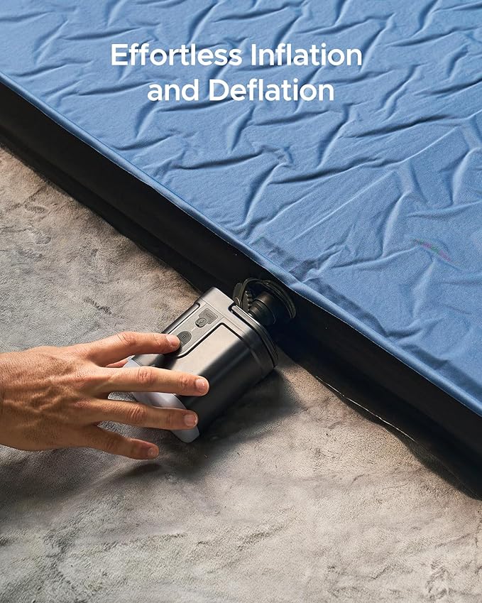 ACACIA 4" Thick Self Inflating Sleeping Pad with Foam, Innovative Y-Shaped Telescopic Structure, Ultraportable Camping Air Mattress with Pump Sack, Outdoor Compact Sleep Bed for Travel Tent Car