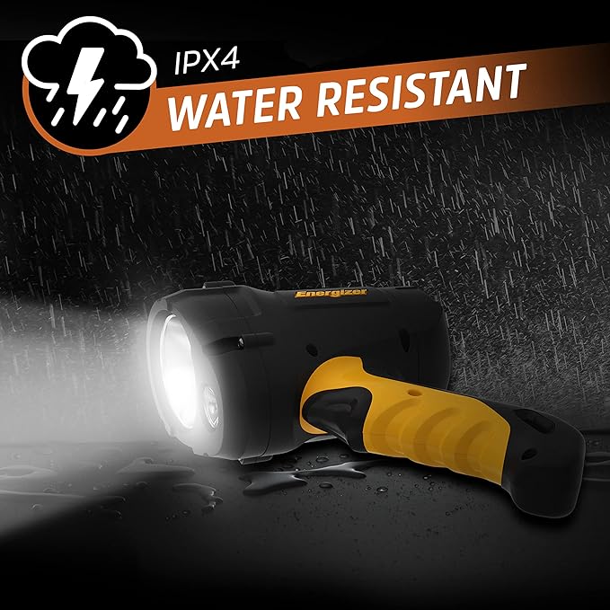 Energizer LED Spotlight, Ultra Rugged Spotlight Flashlight, IPX4 Water Resistant, Batteries Included