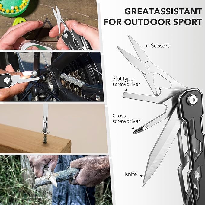 Multitool with Safety Locking,16-in-1 Multi Tool Stainless Steel Pocket Knife Set with Pliers, Upgrade Camping Tool Gifts for Men,for Survival, Camping, Hiking, Outdoor、