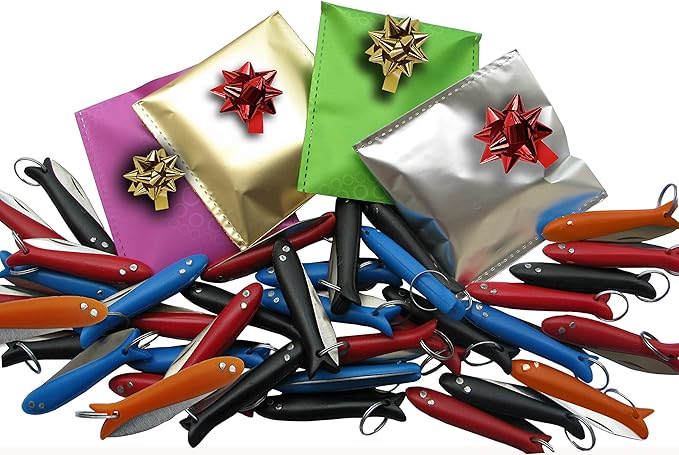 Red Smal Mini Micro Knife - Handmade Key ring Pocket Folding Folder Knife, Stainless Steel, Multi Purpose Portable, Tiny Blade