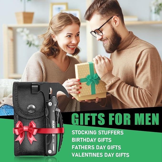 Empower Your Outdoors with the 12-in-1 Multitool Hammer,The Perfect Male Gift Set for Camping Enthusiasts, Father's Day Celebrations