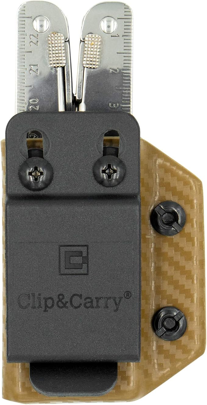 Clip & Carry Kydex Multitool Sheath for Victorinox SWISSTOOL - Made in USA (Multi-Tool not Included) Multi Tool Holder Holster