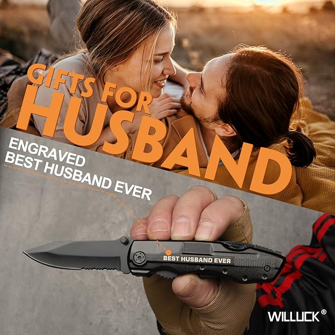 Gifts for Husband Him - Fathers Day Ideal Gifts for Husband, "BEST HUSBAND EVER" Multitool Knife - Husband Birthday Gift, Gifts for Husband from Wife - Anniversary Valentines Day Practical Gifts