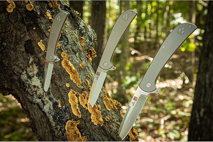 Al Mar Knives Ultralight Hawk 2.75" Blade Titanium Handle Folding Knife, Titanium
