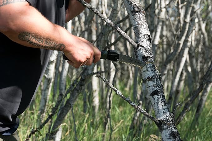 Hooyman MegaBite Handsaw and Hunter’s Combo Bone Saw with Heavy Duty Construction, High Carbon Steel Blade, Impulse Hardened Teeth, and Ergonomic Over-Molded Handle for Camping, Hunting, and Outdoors