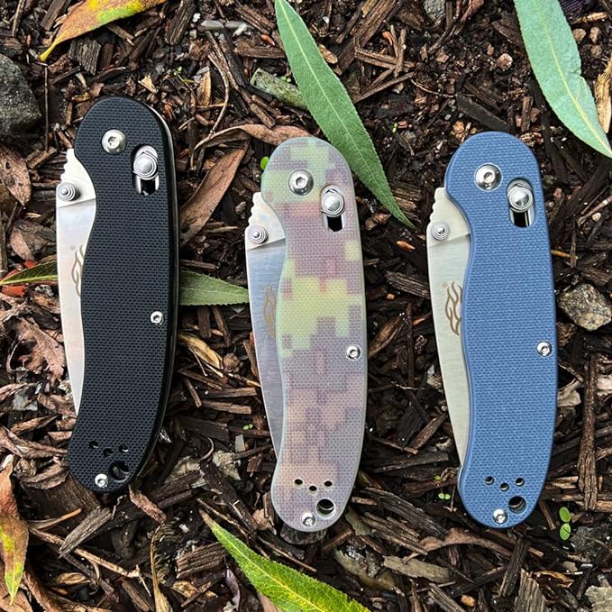GANZO Firebird FB727S-BK Folding Pocket Knife 440C Stainless Steel Blade G10 Handle with Clip Hunting Fishing Outdoor EDC Knife (Black)