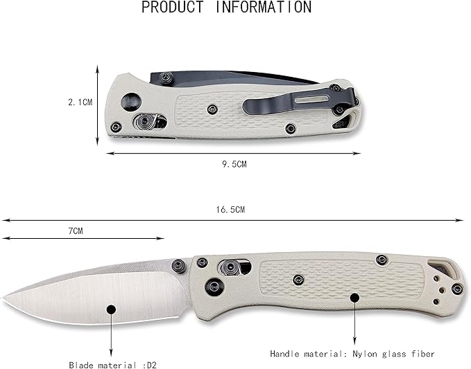 HUAAO Axis Lock Pocket Knife, EDC Mini Bugout Folding Pocket Knives, Plain Edge, Thumb Stud Manual Open, Nylon Grivory Handle with Belt Clip (black blade)