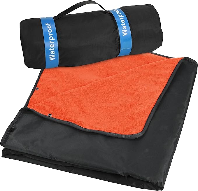 Catalonia Waterproof Blanket for Outdoor, Hooded Blanket Poncho, Windproof, Warm for Stadium,Sporting Events, Camping