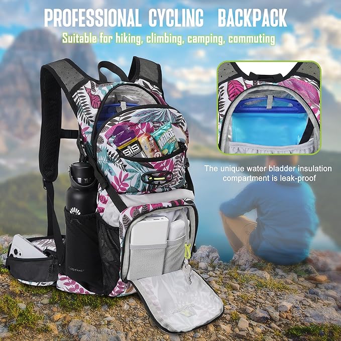 N NEVO RHINO Hydration Backpack, Hydration Pack Hydropack, Water Backpack Insulated Hiking Backpack with 3L Water Bladder for Hiking