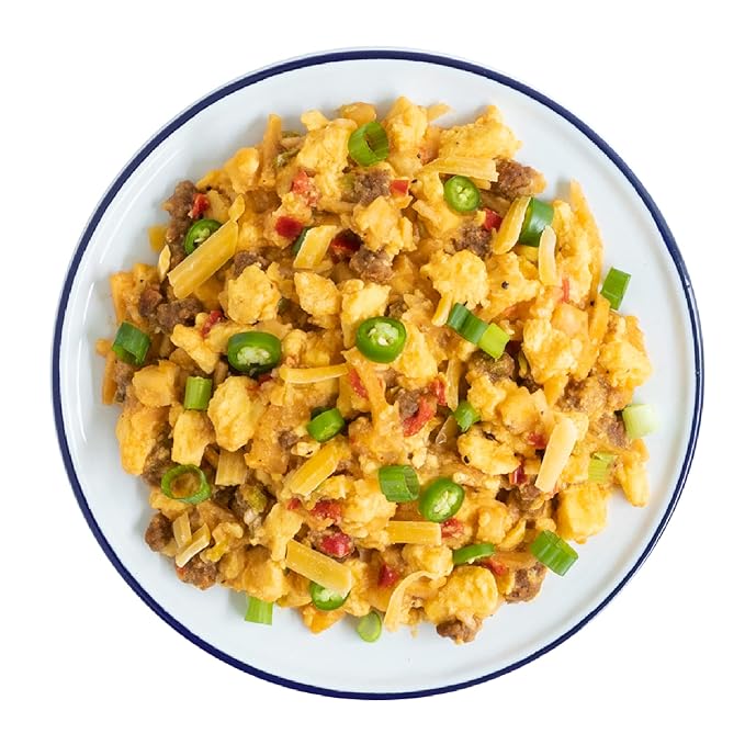 Mountain House Veggie Chorizo Breakfast Scramble 2-Servings & Pad Thai with Chicken 2-Servings Backpacking & Camping Food Bundle