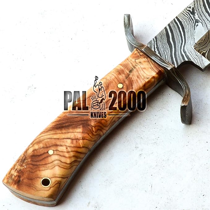 Snmm-9788 - Custom Handmade Damascus Steel Knife - Solid Wood Handle
