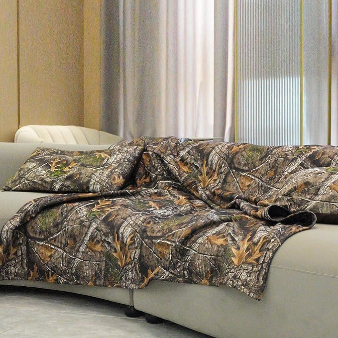 Camo Throw Blanket for Couch Sofa Soft Cozy Blankets Fleece Warm Lightweight Bedding Blanket for Living Room Travel