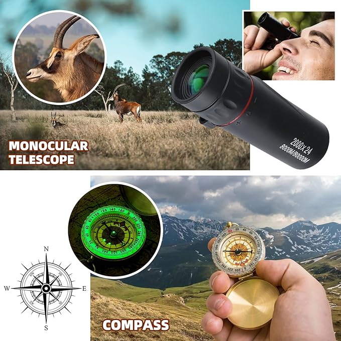 Survival Kit 25 in 1,Gifts for Men Dad Husband Teenage Boy,Survival Gear Tool Cool Gadgets Emergency Survival Gear and Family Hiking Camping Adventure Equipment