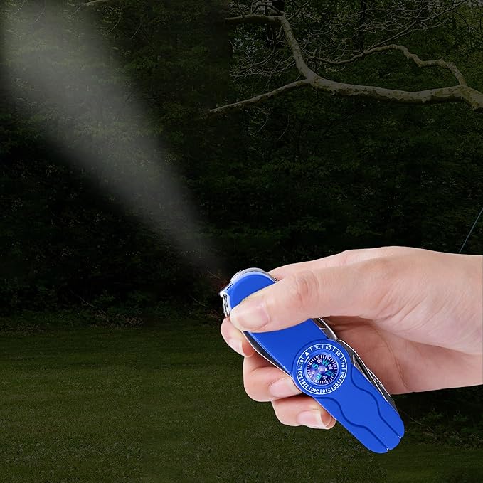 Swiss Eagle Ranger Multi-Tool Pocket Knife with Compass and 30 Tools All in Your Pocket Blue