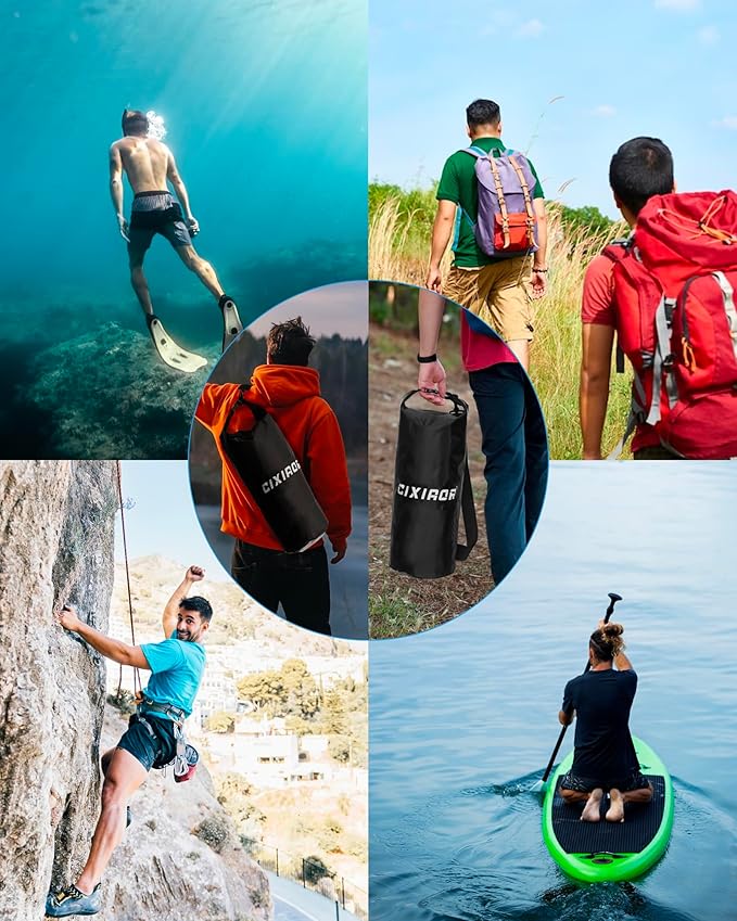 Bear Food Bag Hanging System, Easy to Throw Ultralight Bear Bag Kit for Camping with a 10L Waterproof Bear Bag Backpacking, Survival Utility Rope, Carabiner, sock and Instructions
