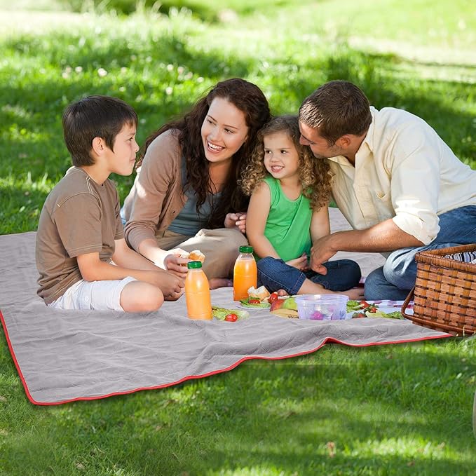 Waterproof Warm Fleece Outdoor Blanket Extra Large Lightweight Portable with Carry Bag for Stadium, Picnic, Camping, Beach, Dogs, Sofa