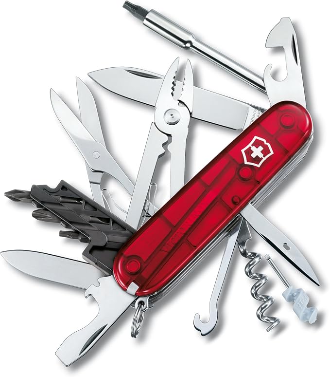 Victorinox - Cybertool 34 Swiss Army Knife (Translucent Red) 17725