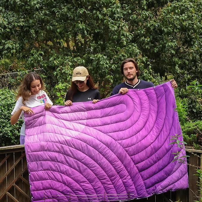 Camping Blanket,Packable Down Alternative Puffy Printed Camping Blanket Lightweight Outdoor Blanket for Camping,Traveling, Stadium, Hiking, Picnics